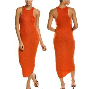 Rag & Bone Ribbed stretch tank midi dress cover up